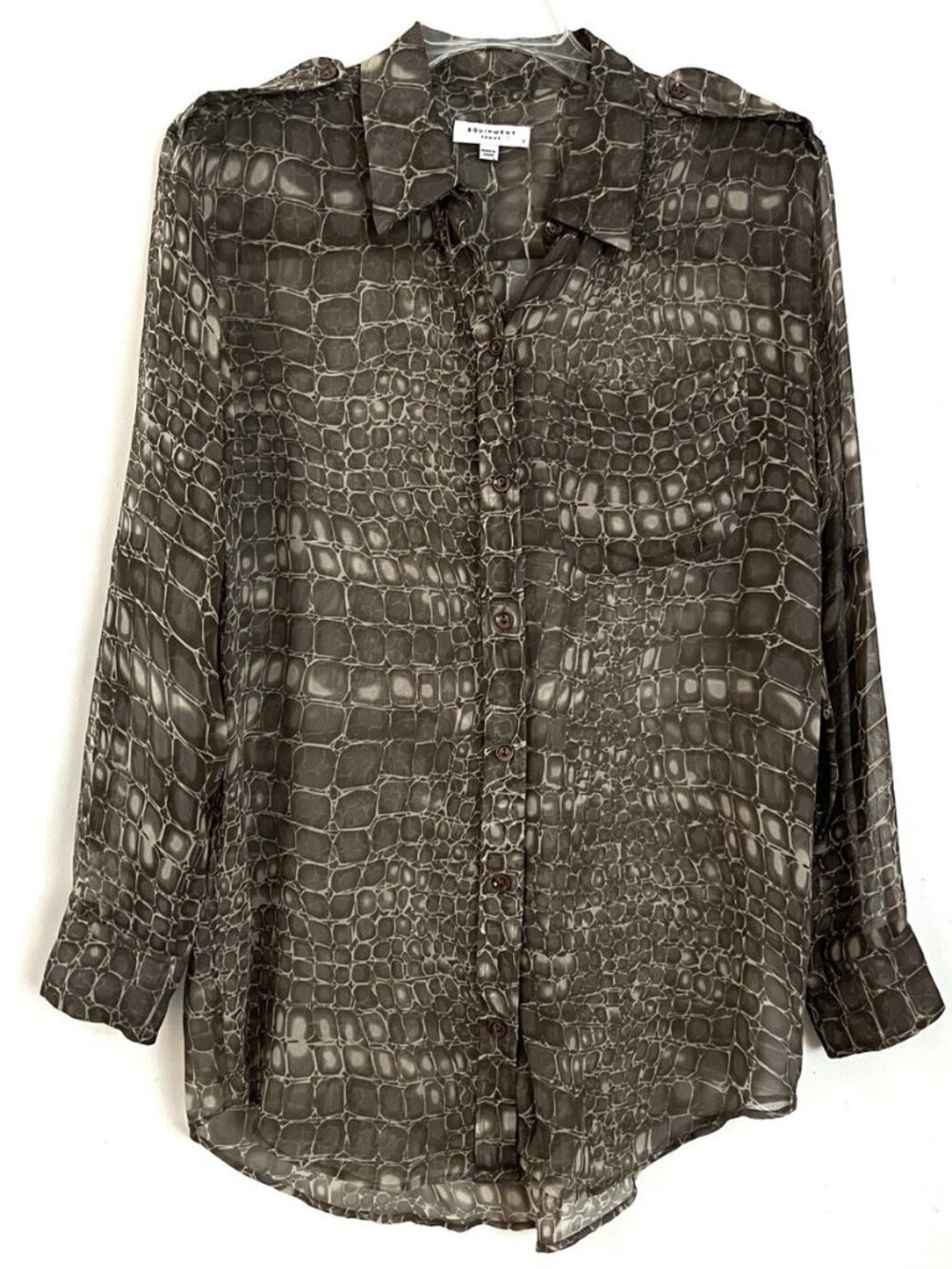 Equipment Femme silk blouse sz Large
